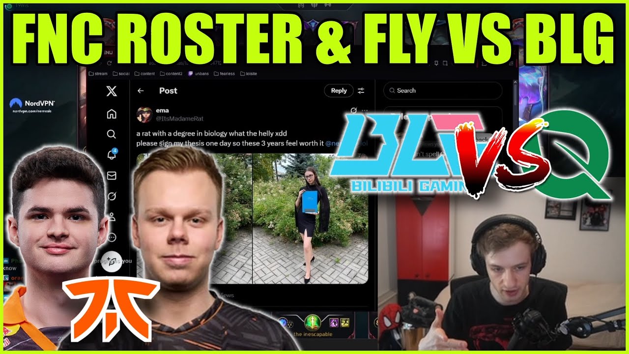 Nemesis reacts to FNC Toplane Changes, FlyQuest vs BLG, Baus Item Tierlist