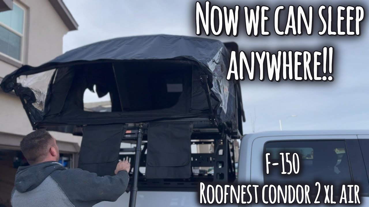 Roofnest Condor 2 XL Air Install on an F-150 | First Time Opening It…