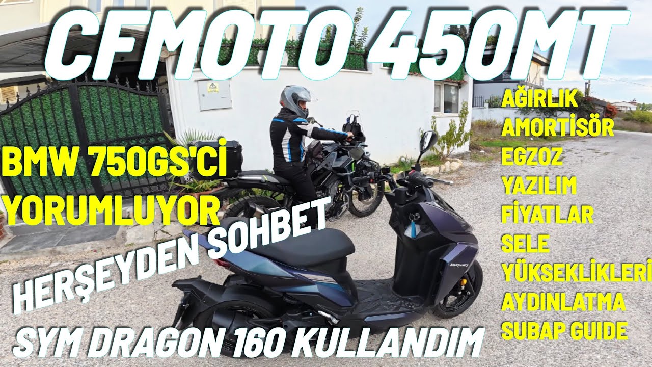 Bmw 750GS Sahibinin gözünden Cfmoto 450MT Yorumları | Sym Dragon 160 BT Yorumlarım | Dji Mic Mini
