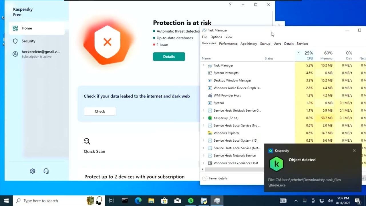 Kaspersky Free vs Ransomware