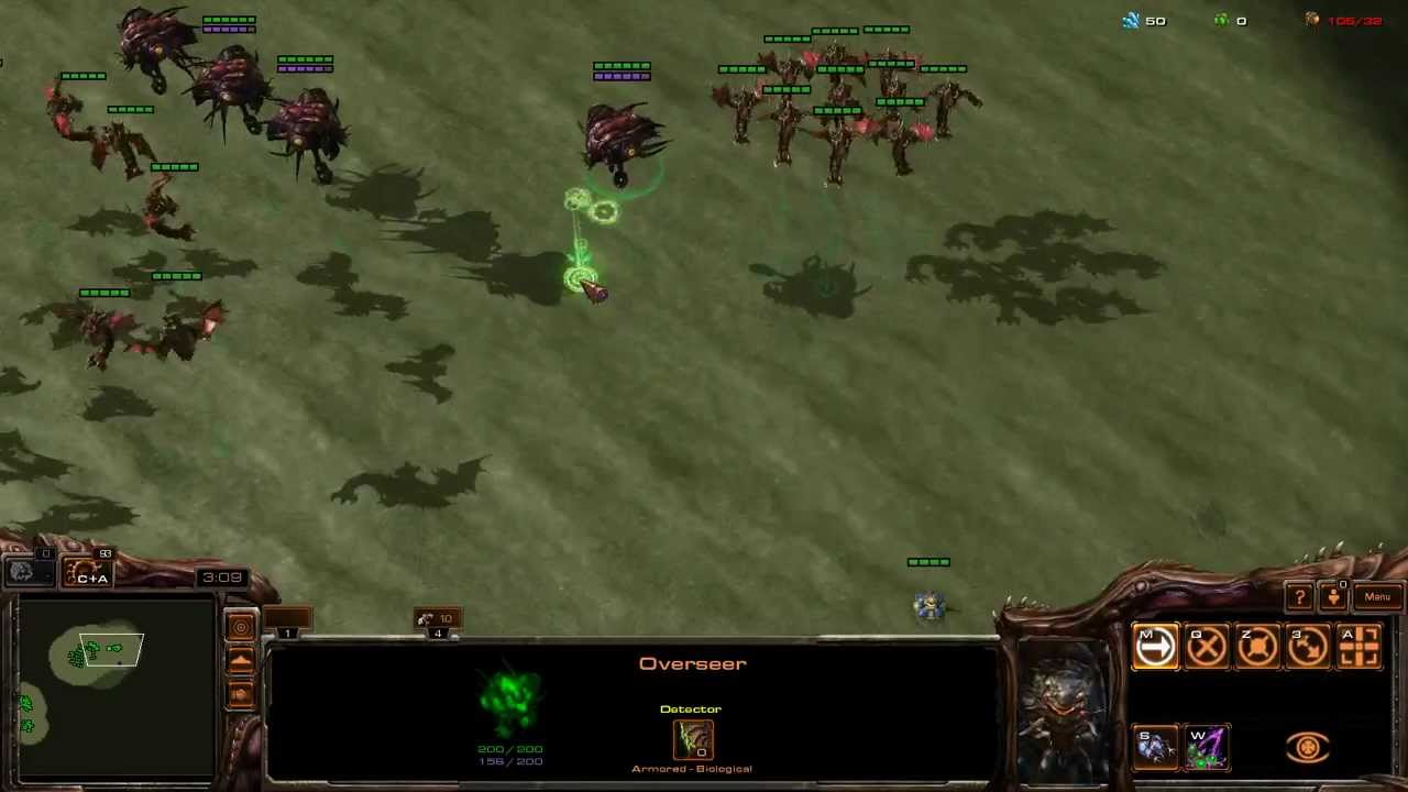 Mutalisk Zergling micro vs Widow Mine