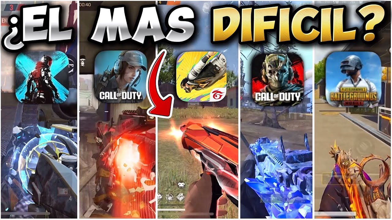 🔥¿CUAL ES EL BATTLE ROYALE MOBILE MAS DIFICIL? Freefire pubg warzone cod mobile bloodstrike