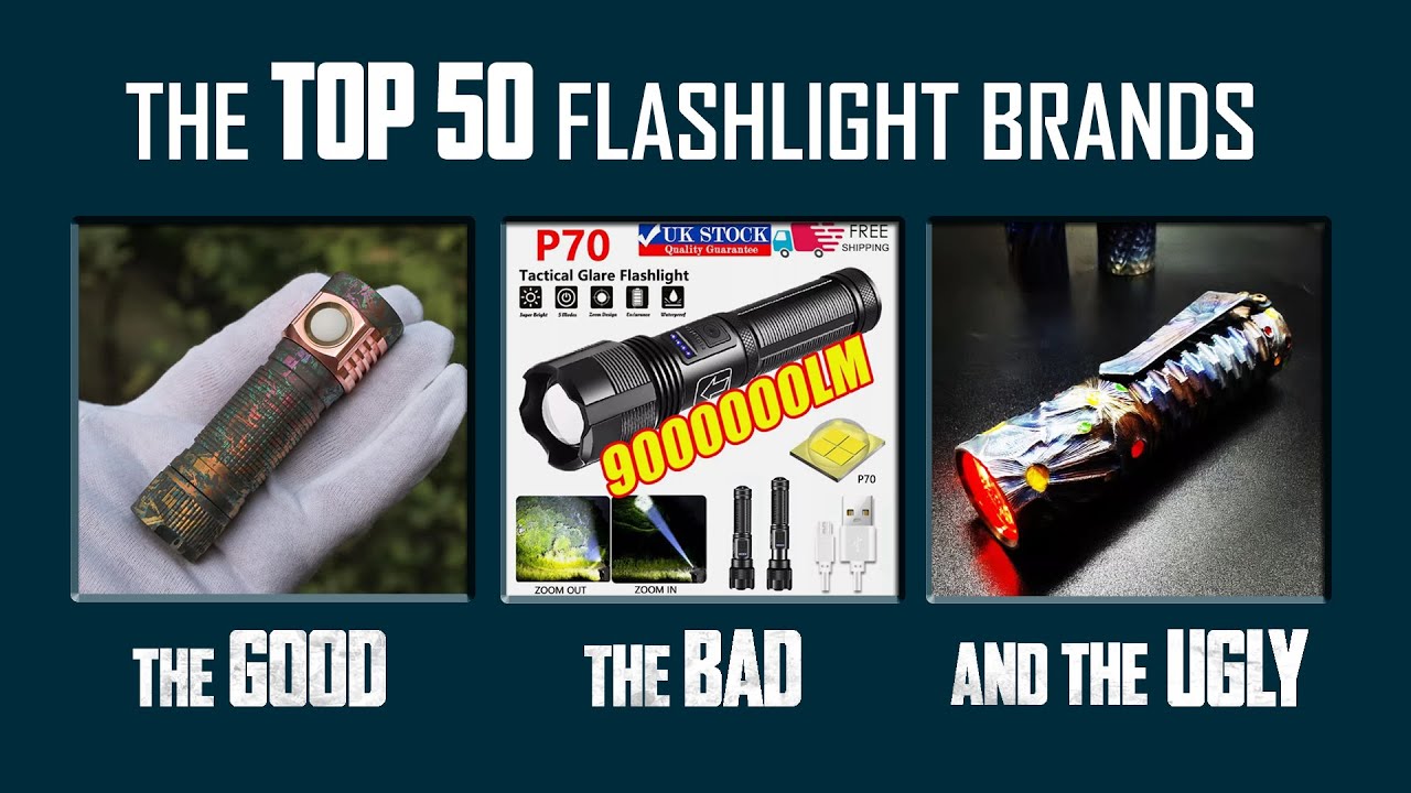 The TOP 50 Flashlight Brands rated by you!