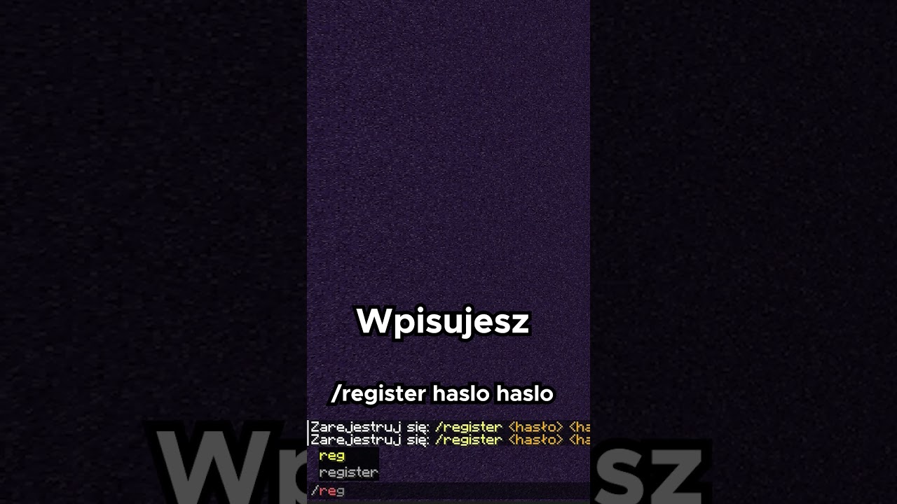 Jak rejestrowac sie na serwery minecraft #shorts