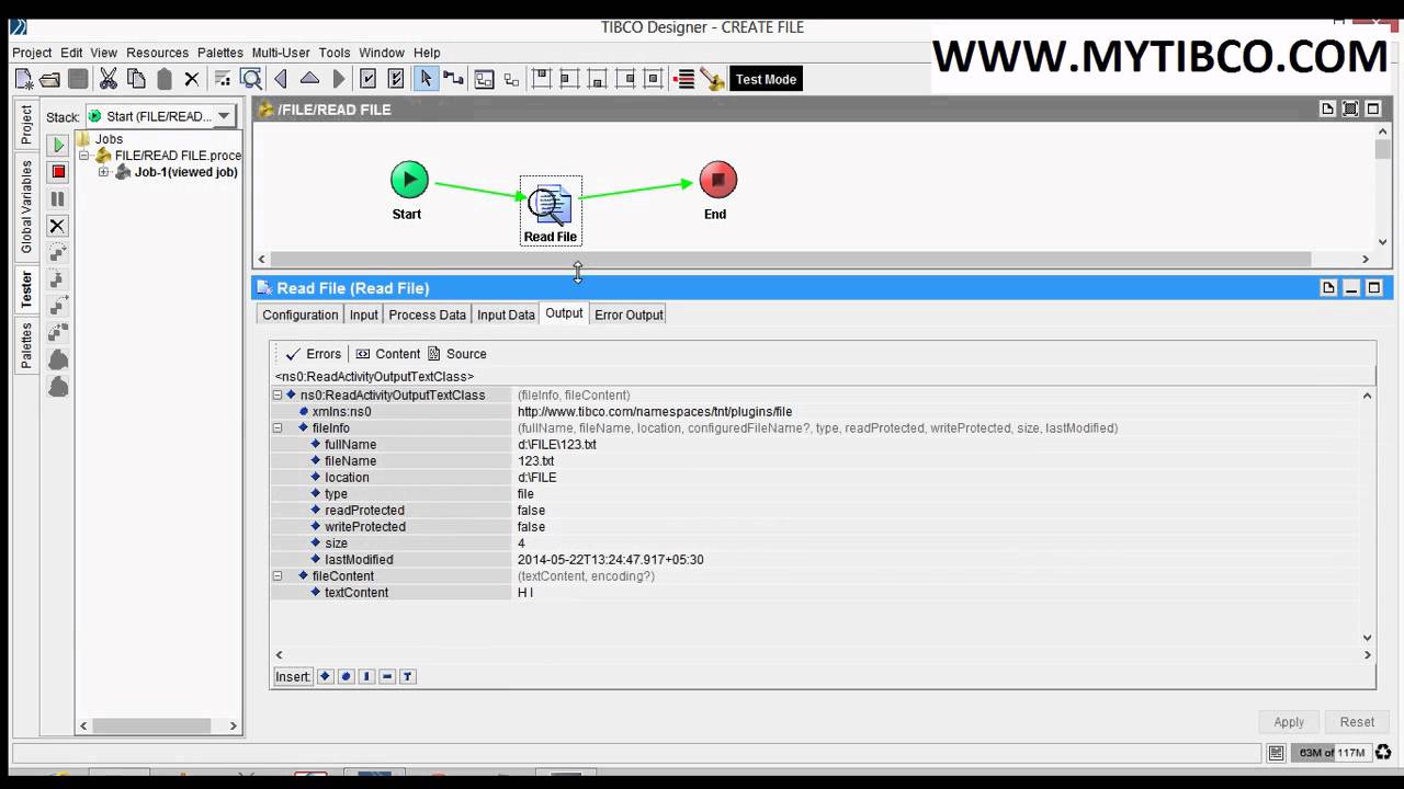 TIBCO BW READ FILE PALLET