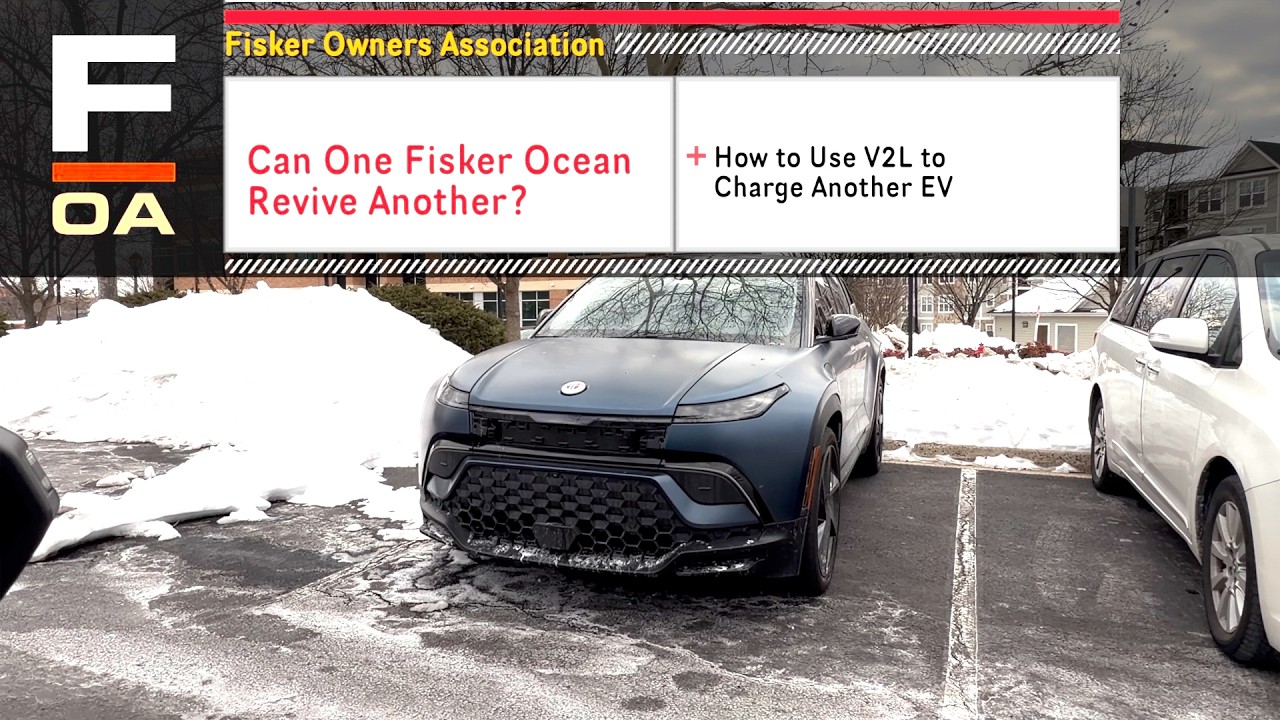 Может ли один Fisker Ocean оживить другой? Использование V2L для зарядки разряженного электромобиля.