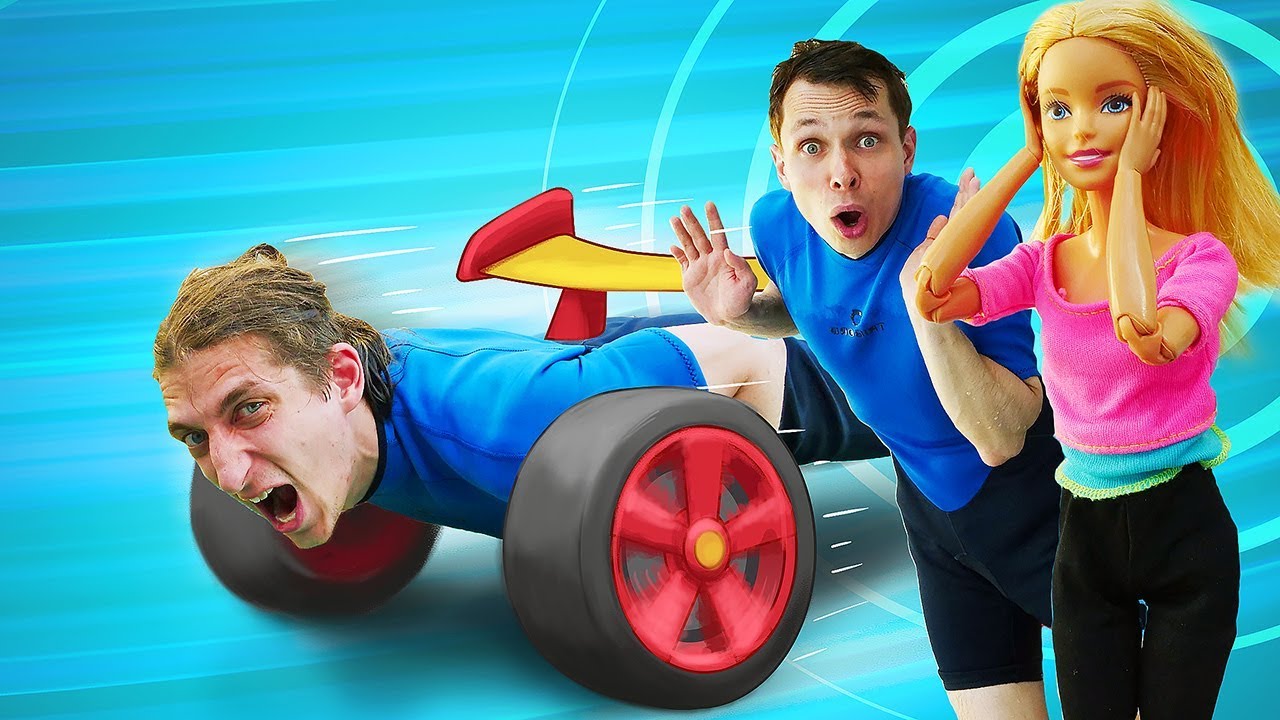 Игры Трансформеры - Десептиконы в Аквапарке! Спасаем куклу Барби! – Видео шоу для детей Акватим.