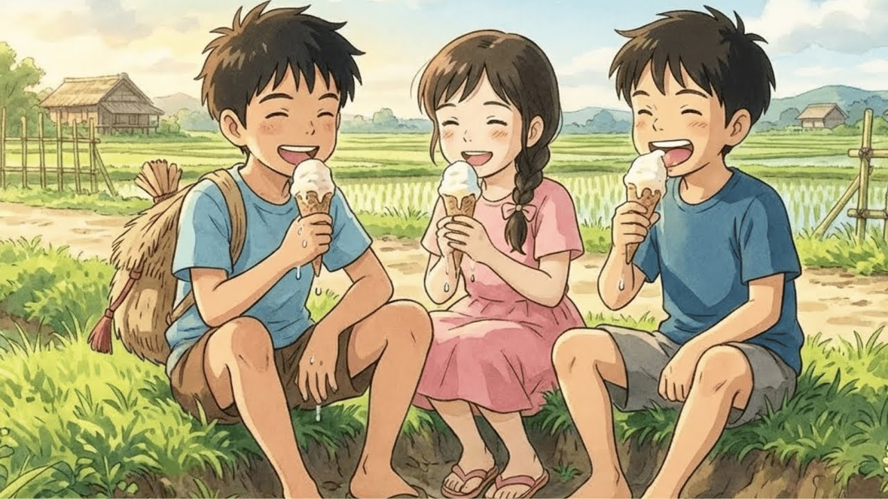 A Peaceful Summer Day in a Small Village | Childhood Memories | Ghibli-Style Animation