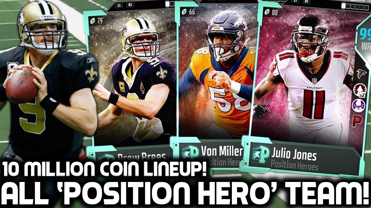 КОМАНДА ГЕРОЕВ ПО ПОЗИЦИЯМ! СОСТАВ ЗА 10 МИЛЛИОНОВ МОНЕТ! Madden 18 Ultimate Team
