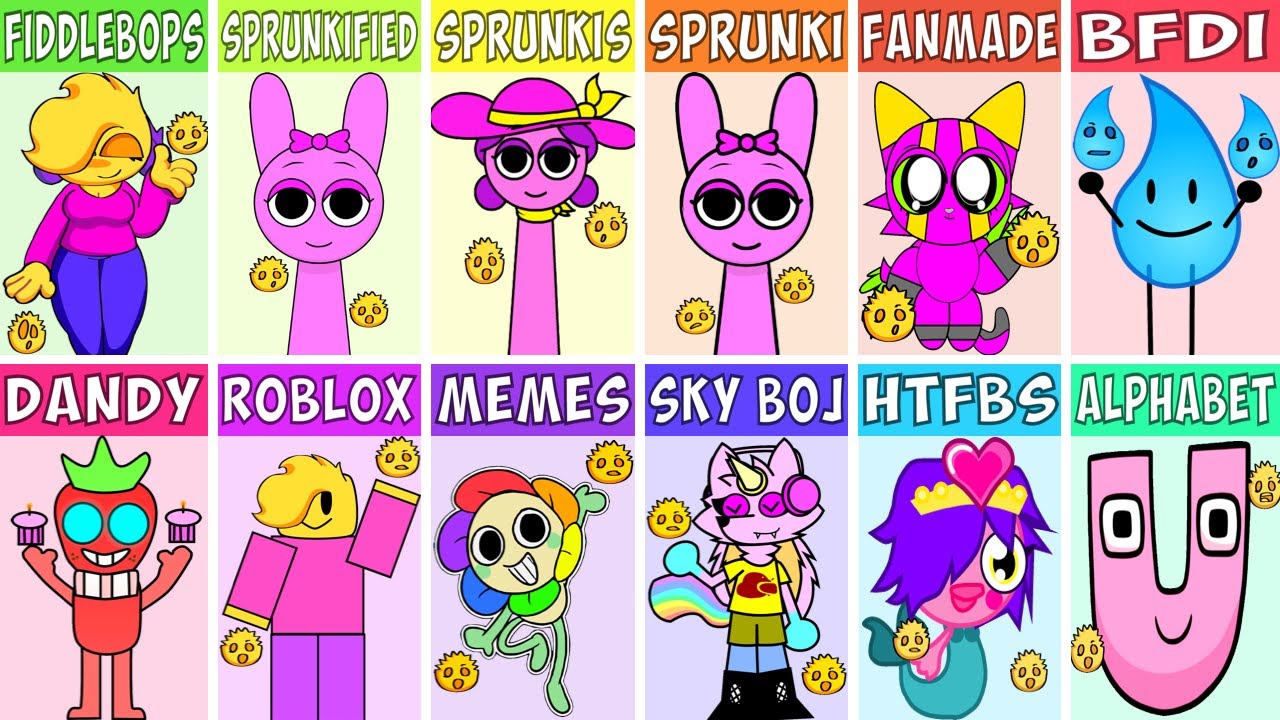 EVERY Incredibox Characters From FIDDLEBOPS | All New Versions Comparison