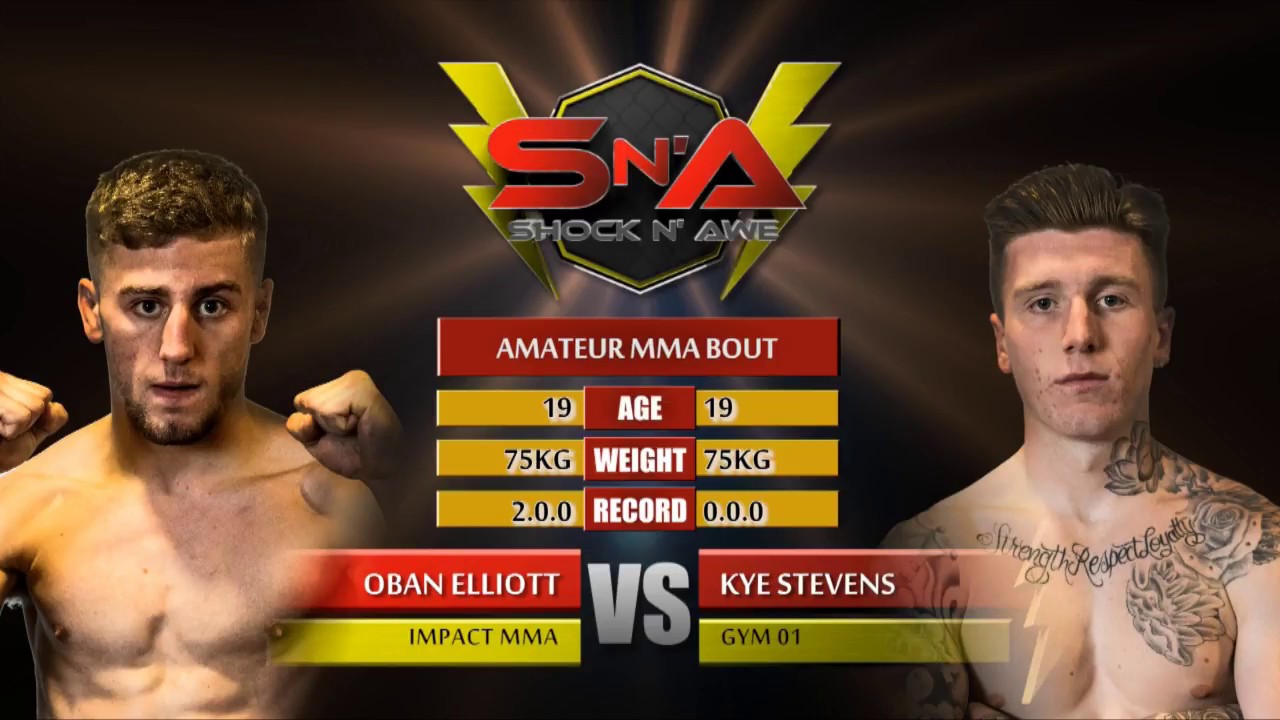 Shock N Awe 26 Oban Elliot vs Kye Stevens Amateur MMA