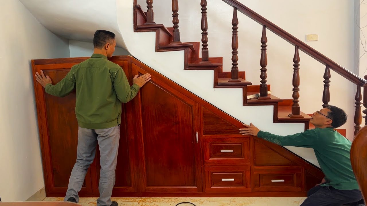 Mr Van Expand Wooden Furniture Space Saving Under Wood Stairs Storage Design Ideas Space Saving