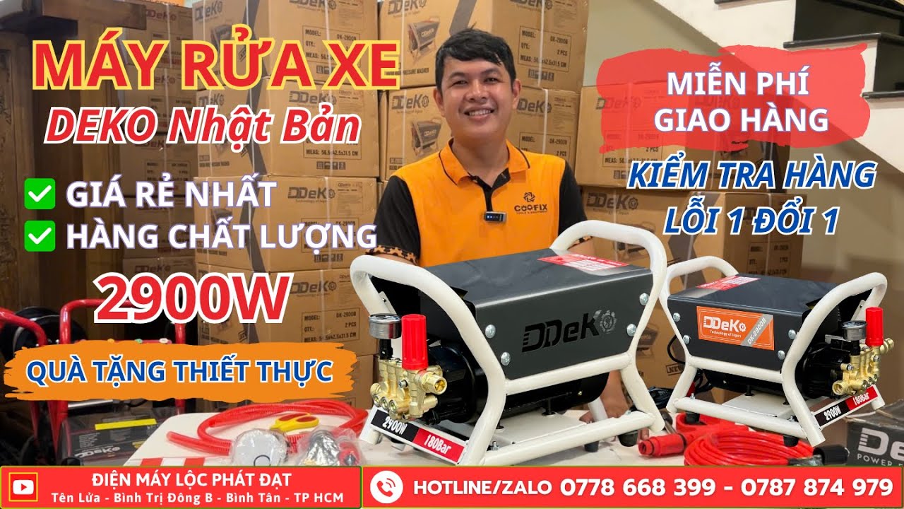 ✅✅✅Máy rửa xe cao áp DEKO CN NHẬT | XỊT CỰC MẠNH, GIÁ SỐC – Giá chỉ hơn 1 triệu!