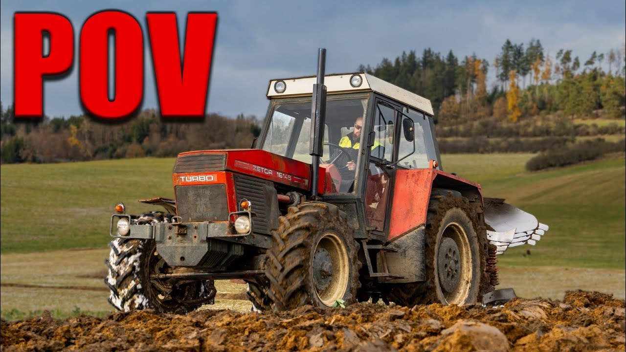 POV /  Zetor 16145 Turbo + Opal Agri / Zimní orba / Original sound