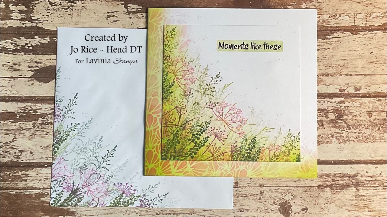 Technique Tuesday with a Floral Corner Design by Jo Rice #laviniastamps #elements