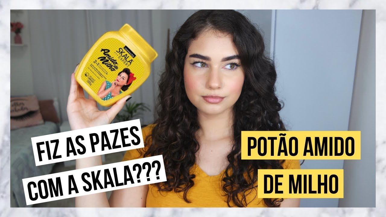 Testei POTÃO AMIDO DE MILHO da SKALA *cabelo ondulado* | Ana Moraes