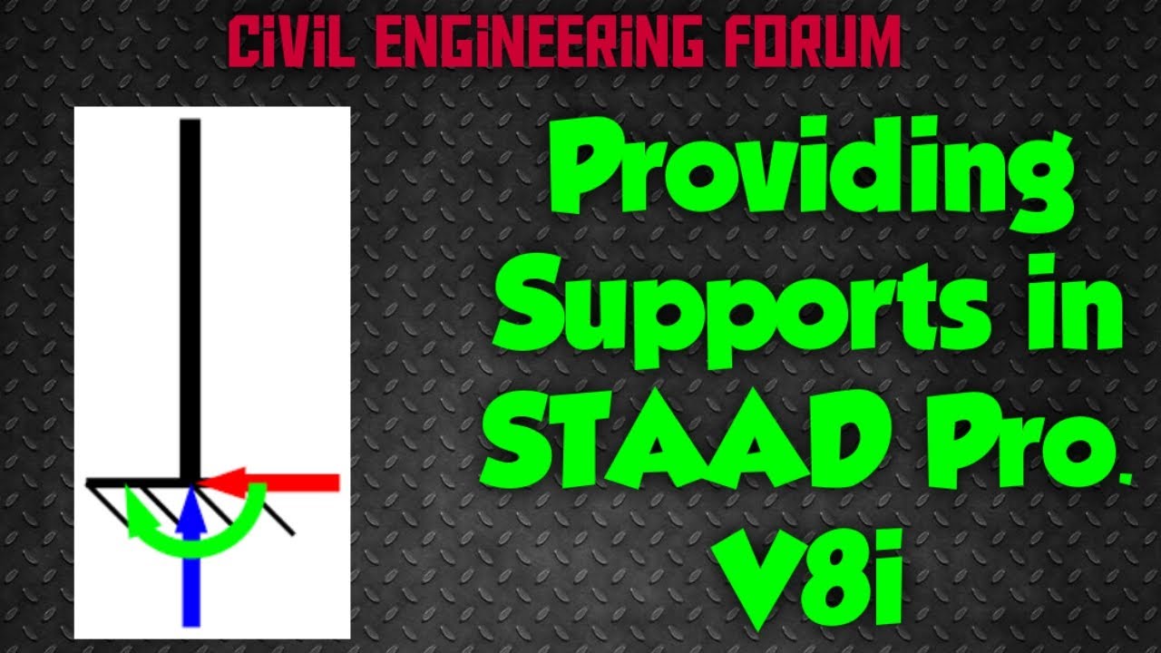 How to provide supports in staad pro  (Structure Design - Part 10)