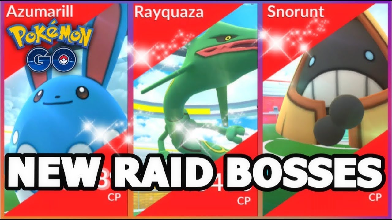 POKEMON GO NEW RAIDS AZUMARILL RAYQUAZA 2x & SNORUNT | CATCHING RAYQUAZA