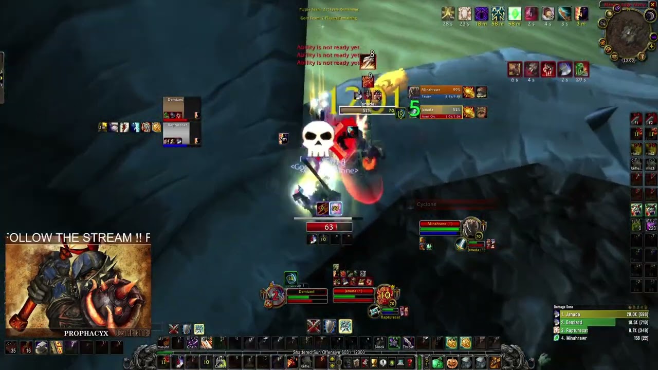 6x Glad Warr - 2v2 Priest / Warrior TBC Arena Classic - Rapturecat / Prophacyx