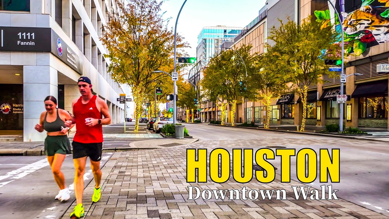 Houston, Texas: Downtown Walking Tour | Modern Architectures but Empty Streets 