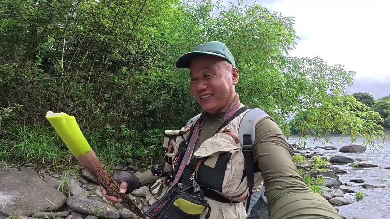 テンカラ渓流釣り　利根川本流ゲリラ豪雨からの脱出❗️
