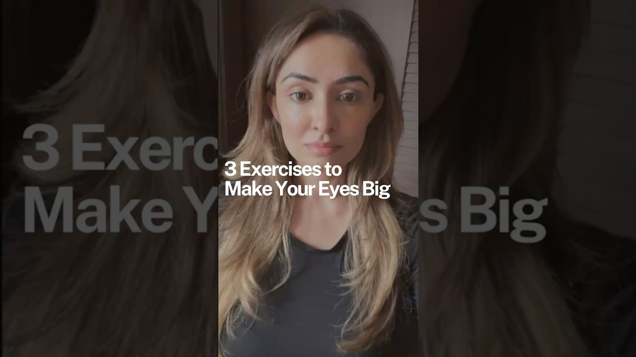 How to make eyes bigger with #faceyoga #faceyogabyvibhutiarora #beauty #faceyogamethod #faceexercise