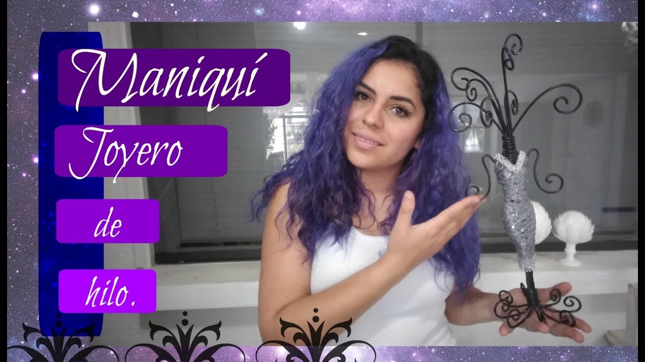 Maniquí joyero de hilo.