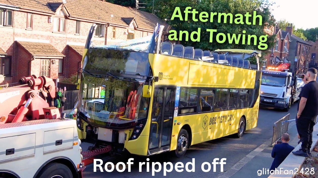 Low Bridge Collision: Double Decker Bus Recovery After Roof Ripped Off
