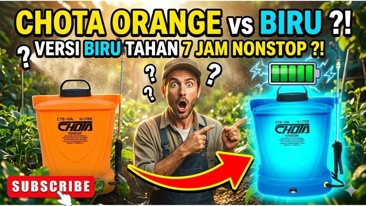 Kelihatannya Sama… Tapi Sprayer CHOTA Biru Bisa kuat tahan hingga 7 Jam NONSTOP  !!! 😱