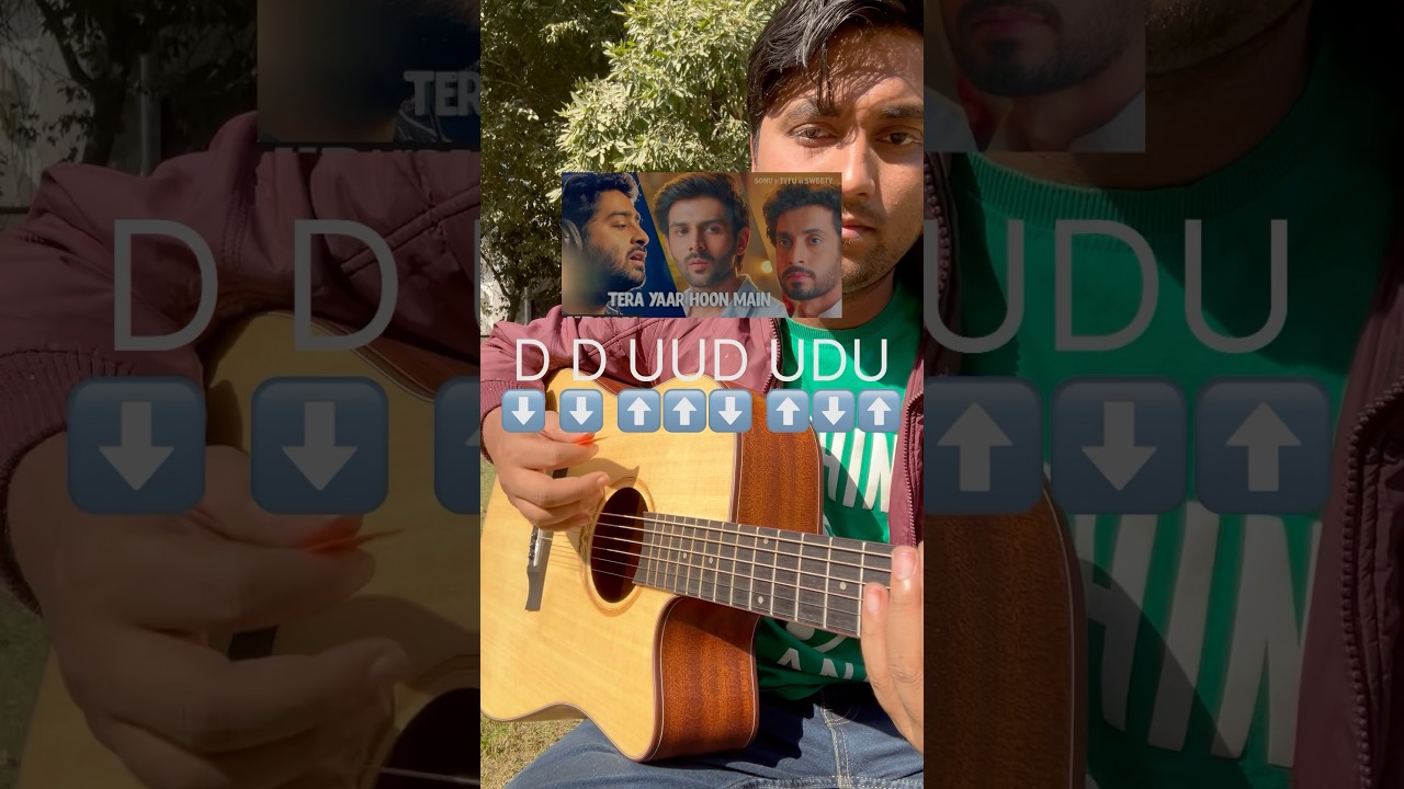 Easy Friendship song learn on guitar | tera yaar hoon main Guitar lesson