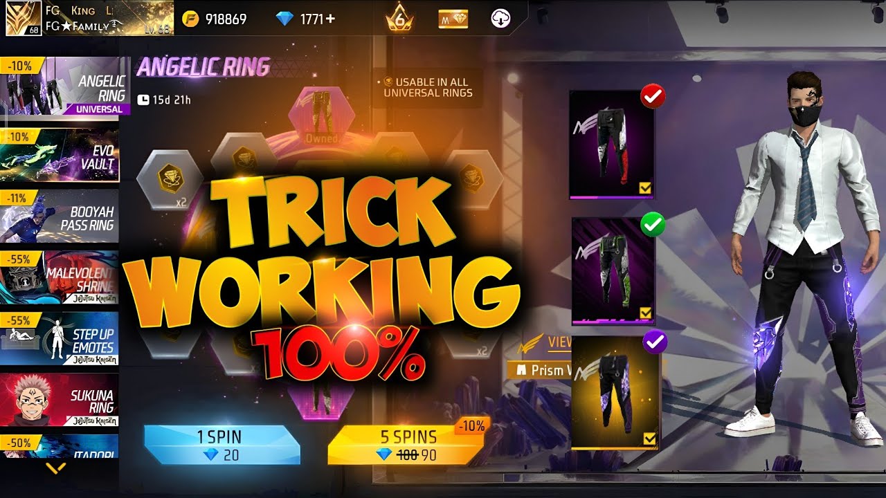🔥 Angelic Pant Spinning Trick Work 100%  😍 | I got All Angelic Pant 💥 