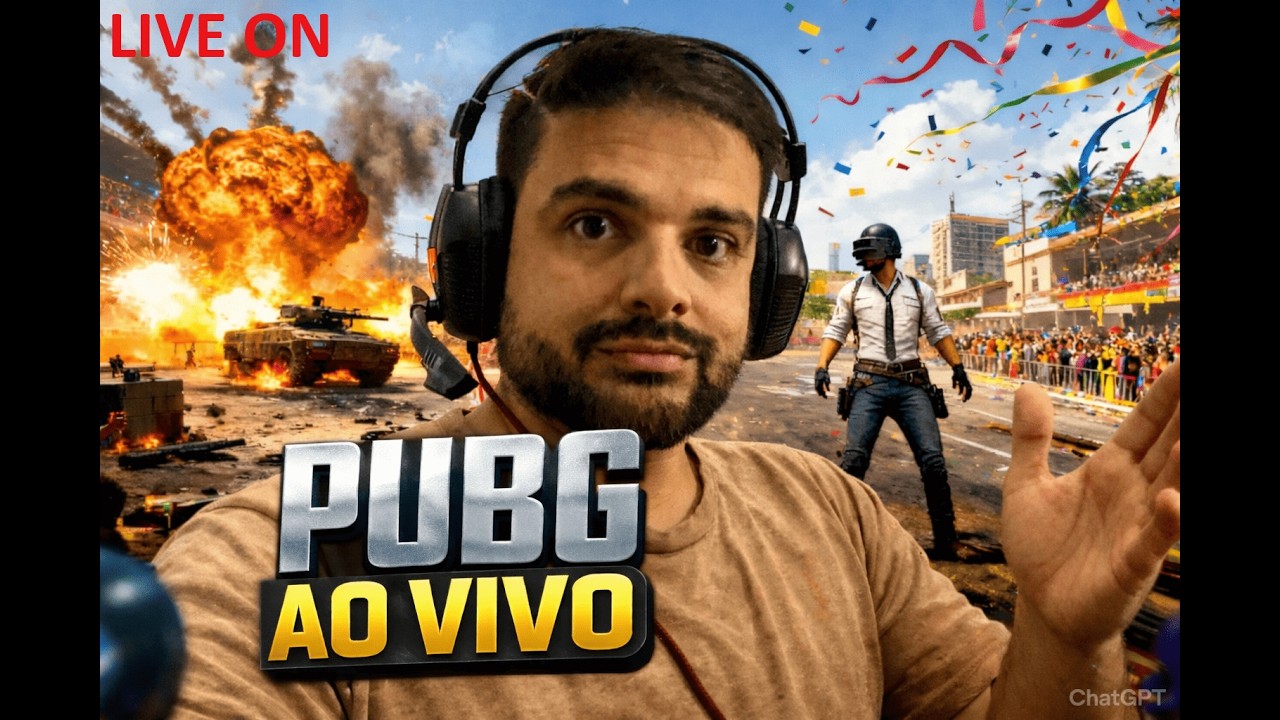 🟢PUBG Ao vivo Domingão de carnaval.