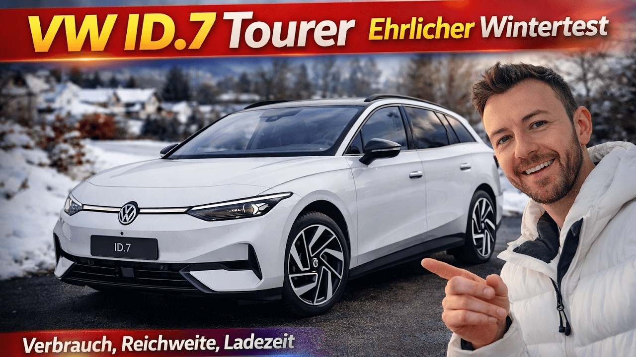 VW ID.7 Tourer im Wintertest: Funktionen, Reichweite, Verbrauch & Ladezeit im Check!