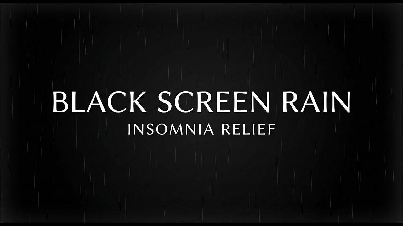 INSOMNIA RELIEF RAIN SOUND • PURE DARKNESS | RAIN SOUNDS • SLEEP & RELAX | NO ADS