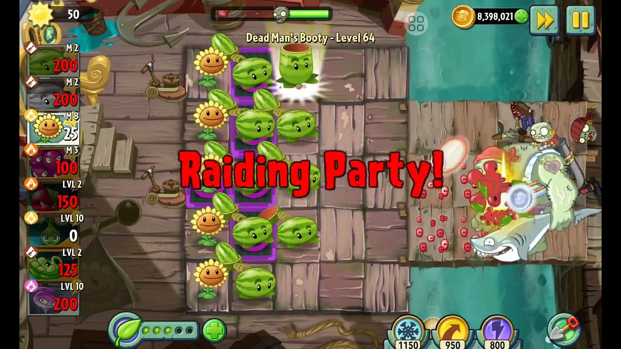 PVZ2: Dead Man's Booty level 64 #zombies #games #plantsvszombies #pvz #jump