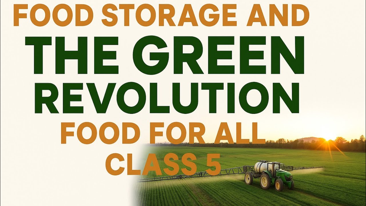 Food For All 🌿| Class 5 📔| Food Storage 🌾And The Green Revolution 🌱| Easy Explanation🔍