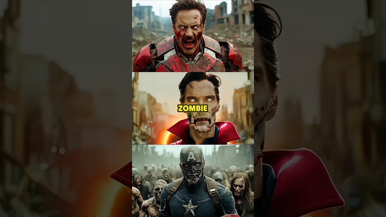 Live-Action Zombie Scenes in Marvel Movies #shorts