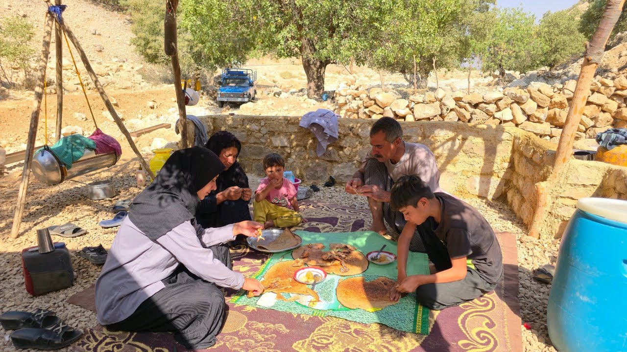 IRAN nomadic life🌄| Pleasant nomadic morning in the mountains | Daily nomadic morning routine👨‍👩‍👧‍👦