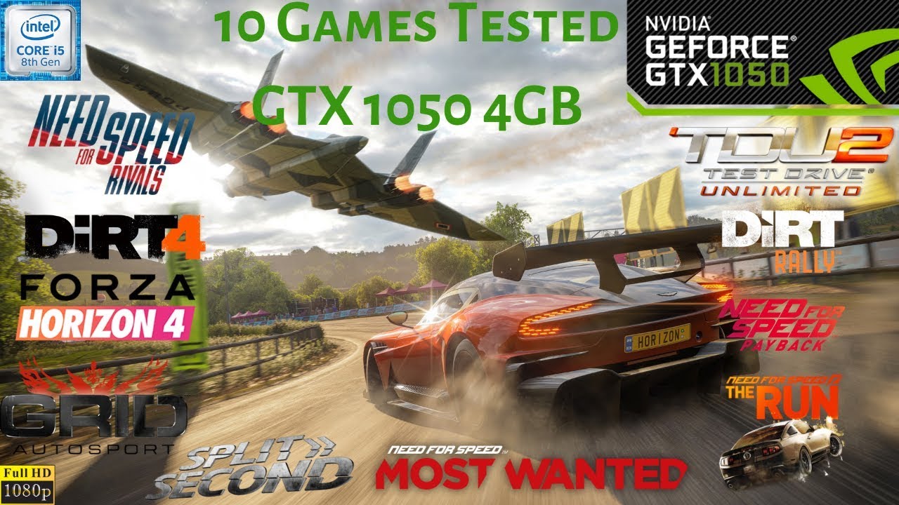 GTX 1050 4GB 10 Games Performance Test 1080p | MSI GF63 8RC | i5 8300h + 8 GB RAM