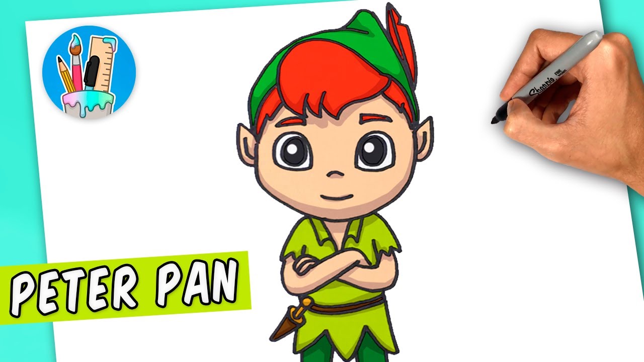 CÓMO DIBUJAR A PETER PAN - Fácil Paso a Paso