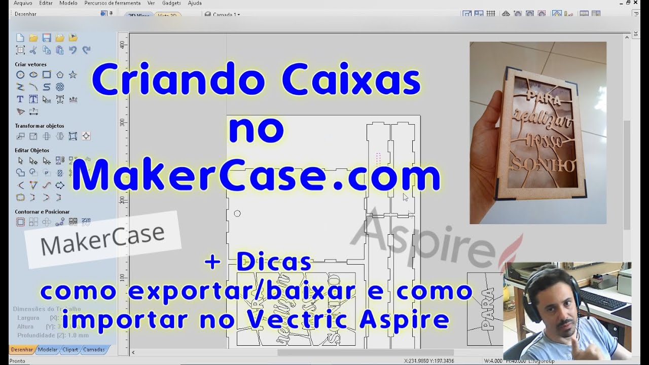 O Básicão do MakerCase... Criando Caixas e Importando no Aspire