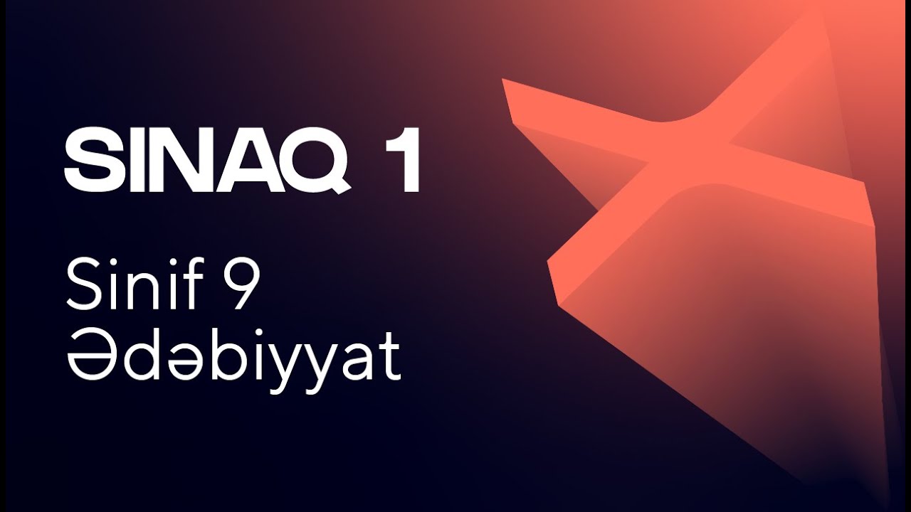 Ədəbiyyat 9-cu sinif   Güvən Sınaq 1 Qrup fənləri üzrə