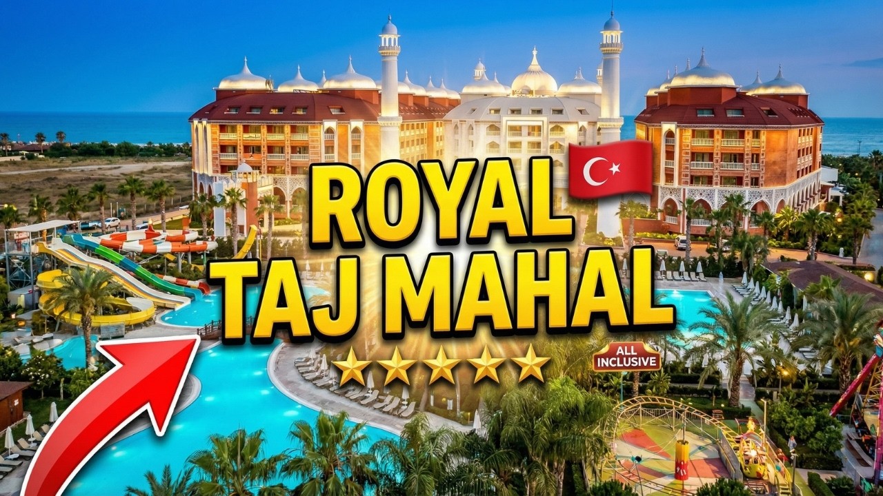 🇹🇷 Royal Taj Mahal 5* – pałacowy hotel przy plaży z aquaparkiem – Side, Turcja #wakacje #turcja