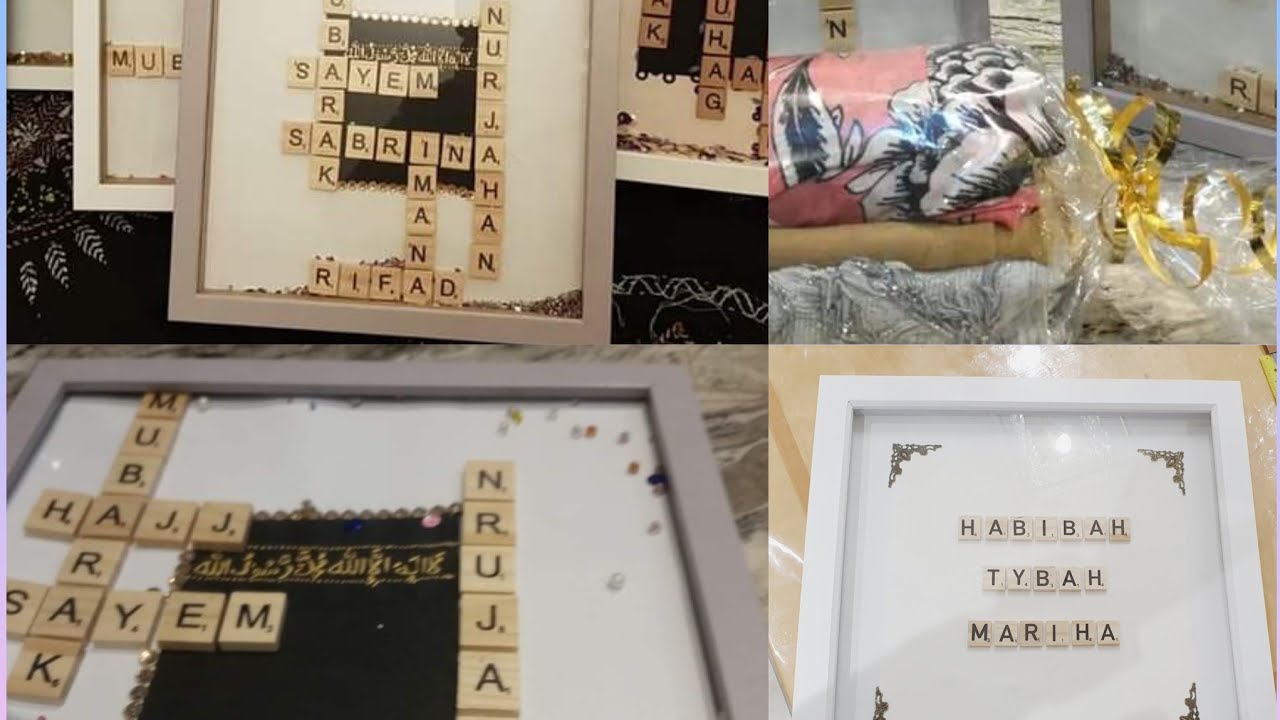 DIY Scrabble Cross word frame//DIY wall Art idea//Personalised pictures frame//frame by name