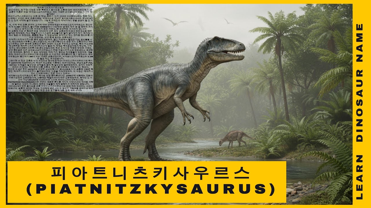 타임머신타고 공룡 친구만나러ㅡ피아트니츠키사우르스(Piatnitzkysaurus)# 수각류 동요 # 피아트니츠키사우르스# 쥐라기 전기# 어린이동요 #키즈 # 정보
