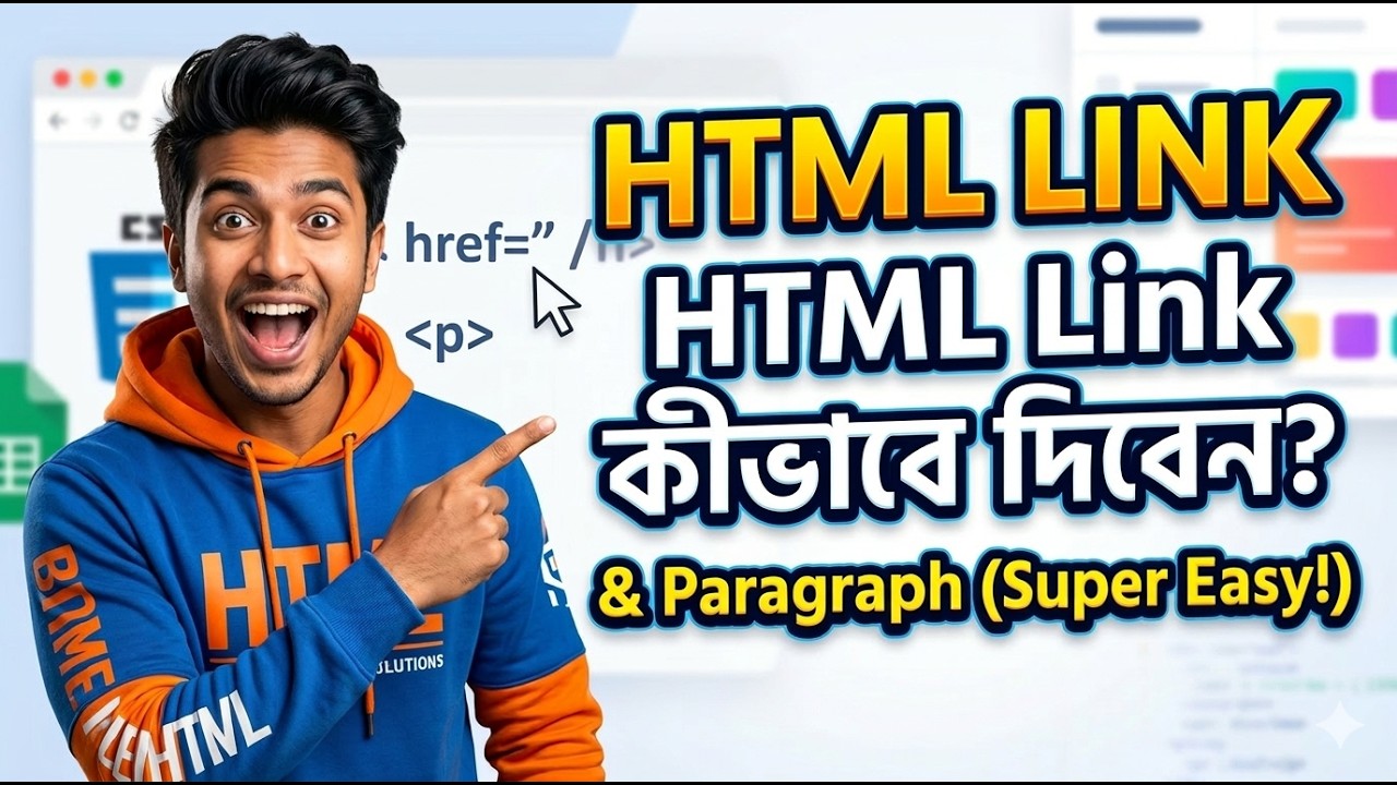 How to Add Links in HTML & Uses of the Paragraph Tag | HTML & CSS Beginner to Advanced | Class-3