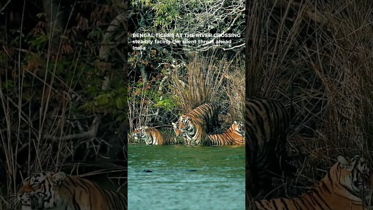 Bengal Tigers Cross the River | 4K ULTRA HD