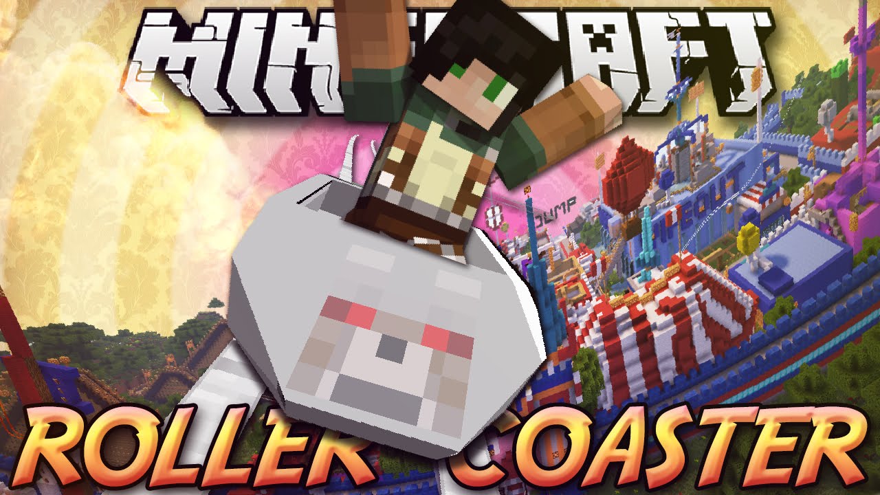 Minecraft ITA - Mod: MONTAGNE RUSSE - Giro della Morte, Caduta Libera, Avvitamento, Roller Coaster