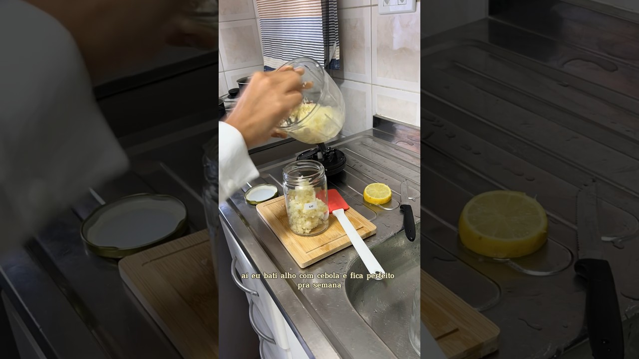 Alho 🧄 e 🧅cebola: Receitinha b&aacute;sica para tempero! Aqui nunca falta! #cozinhar #organiza&ccedil;&atilde;o