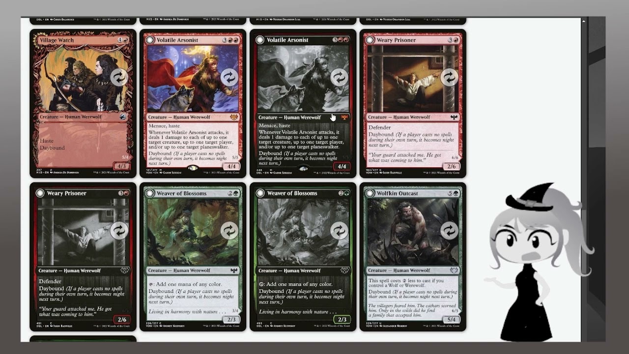 I think daybound and nightbound could be fun to play so im looking at all the cards that have it
